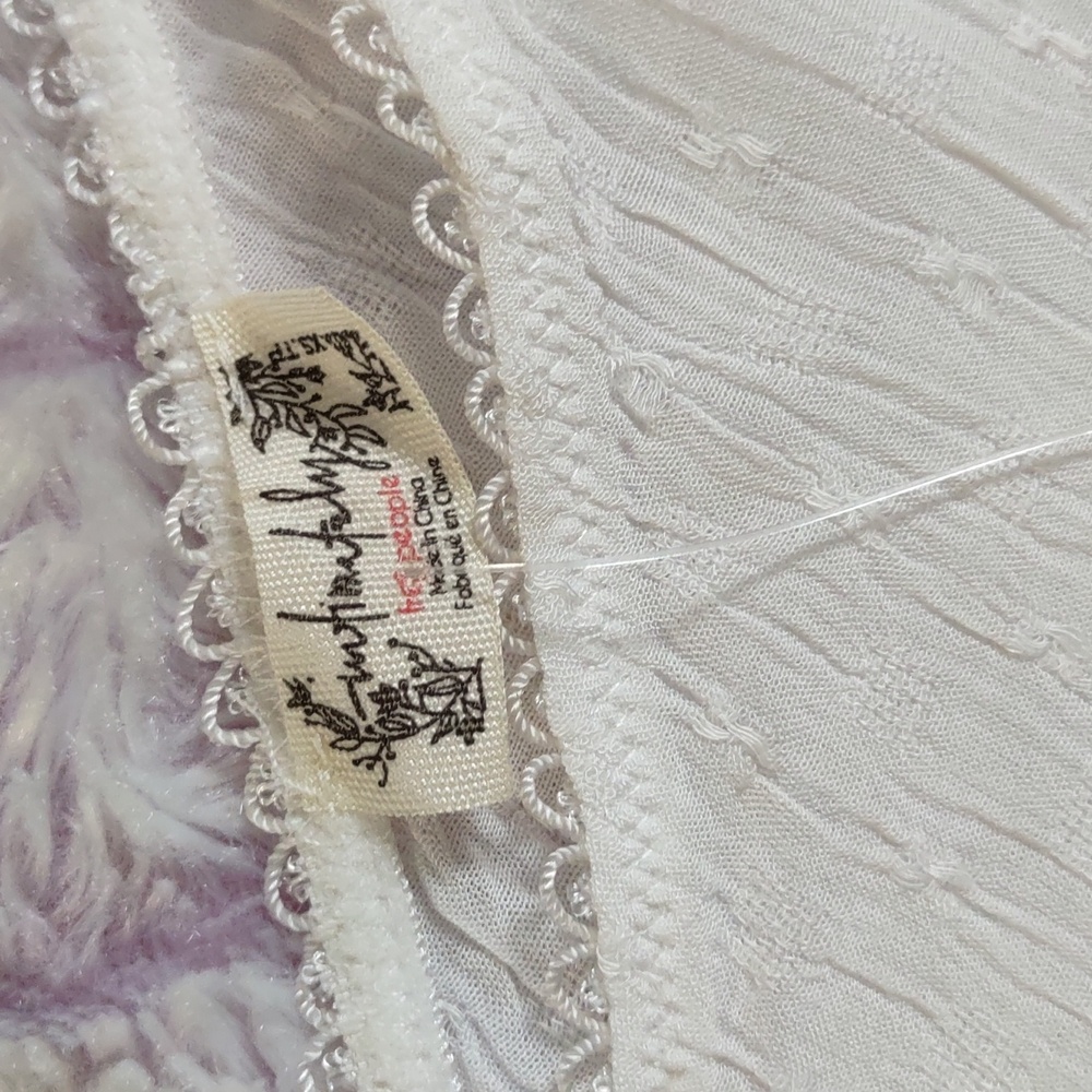 Free People Intimately NWT Clean Ivory Elastic Waist Midi Skirt Size XSmall - Picture 3 of 8